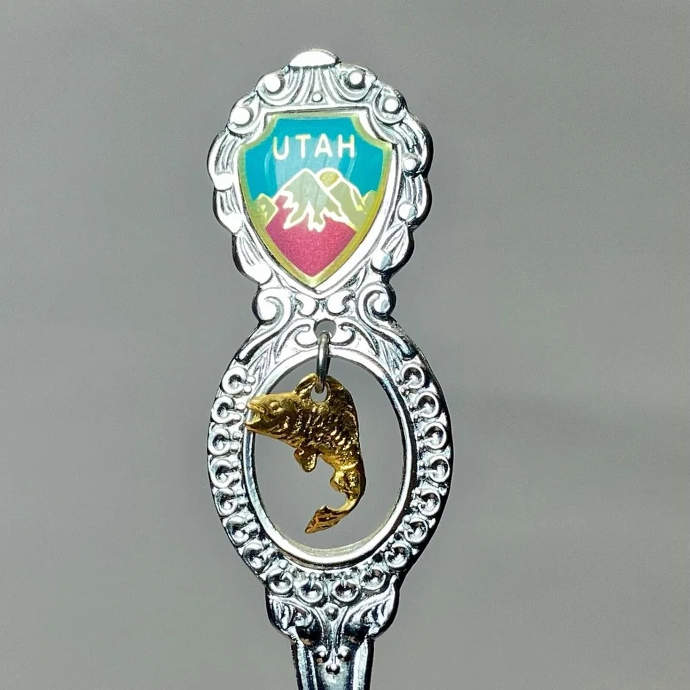 Utah Mountain Souvenir Spoon 4 5/8